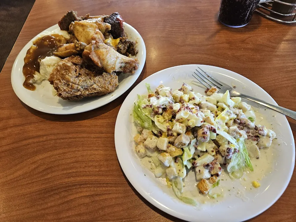 Wings Fried Chicken Mashed Potatoes Salad Bar